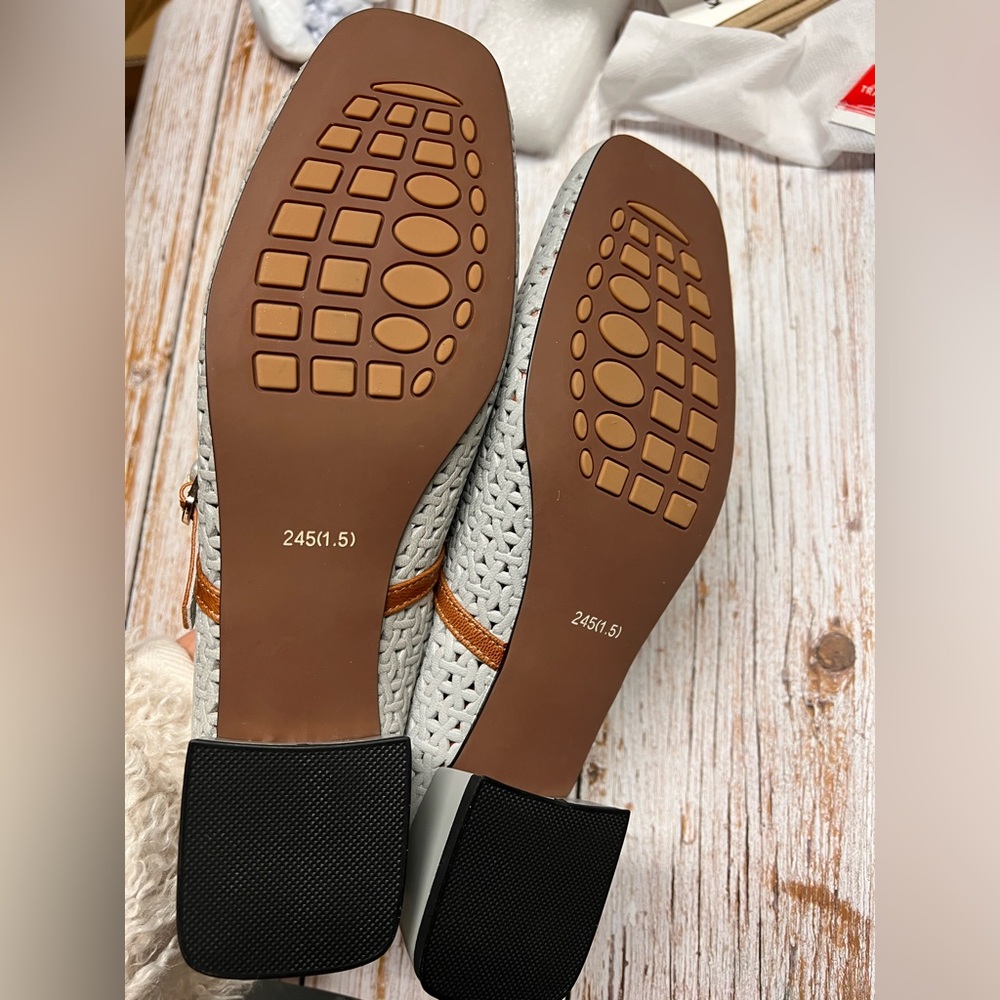Gray Blue Women's leather Shoes - Picture 4 of 4